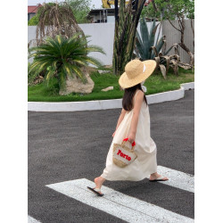 女童連衣裙吊帶裙25夏季新款女寶韓版背心裙度假沙灘裙露背清涼感