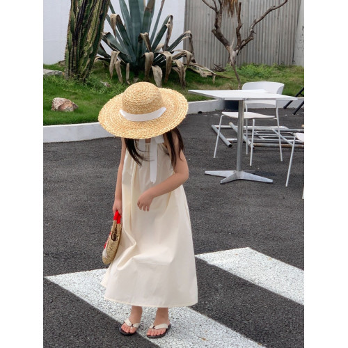 女童連衣裙吊帶裙25夏季新款女寶韓版背心裙度假沙灘裙露背清涼感
