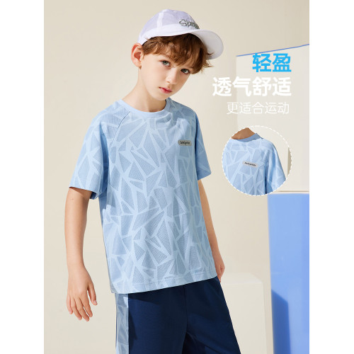 ASKjunior童裝套裝2025夏季新款男童短袖速乾兒童T恤五分褲兩件套