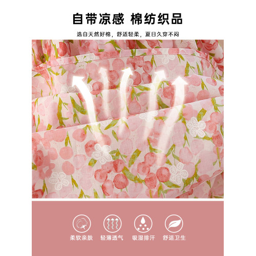 女童連衣裙2025新款夏裝兒童泡泡袖裙子碎花小女孩公主裙純棉長裙
