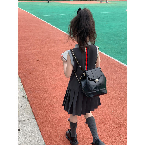 女童連衣裙POLO裙兒童洋氣學院風女孩jk裙夏季公主裙寶寶夏裝裙子