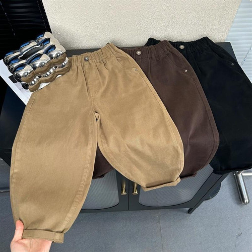 韓版男童休閒褲秋裝新款兒童百搭長褲潮寬松洋氣中小童帥氣老爹褲