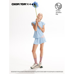 chopiyopi童裝 兒童假兩件短裙褲夏季新款女童網球運動訓練半身裙