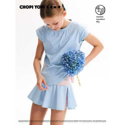 chopiyopi童裝 兒童假兩件短裙褲夏季新款女童網球運動訓練半身裙