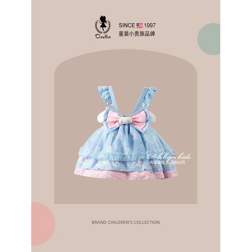 D.Bkyer女童洛麗塔公主裙夏裝兒童六一生日禮物裙子玉桂狗連衣裙