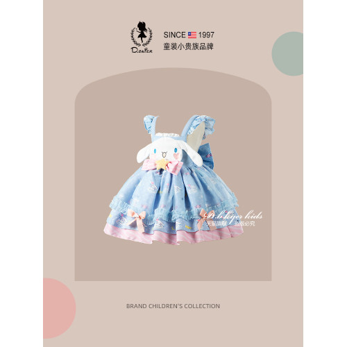 D.Bkyer女童洛麗塔公主裙夏裝兒童六一生日禮物裙子玉桂狗連衣裙