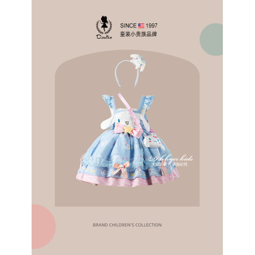 D.Bkyer女童洛麗塔公主裙夏裝兒童六一生日禮物裙子玉桂狗連衣裙