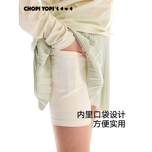 chopiyopi童裝 女童不規則百褶裙25年夏季新款網球運動半身裙褲
