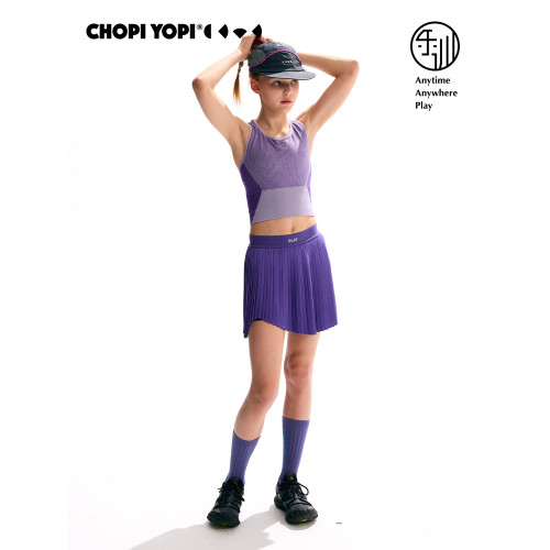 chopiyopi童裝 女童不規則百褶裙25年夏季新款網球運動半身裙褲
