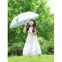野柿童裝【伏羲夏花】女童法式無袖連衣裙氣質海邊度假碎花長裙