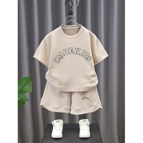男童夏裝套裝夏季休閒男女孩短袖2025新款衣服時髦炸街洋氣兒童裝