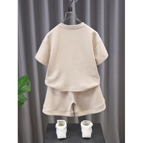 男童夏裝套裝夏季休閒男女孩短袖2025新款衣服時髦炸街洋氣兒童裝