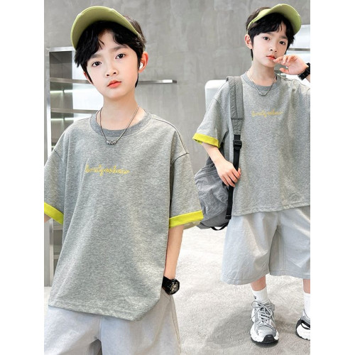 童裝男童短袖t恤夏裝2025新款夏季兒童中大童男孩夏款百搭上衣潮t
