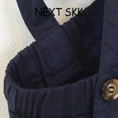 英國NEXT SKK夏季兒童格子襯衫背帶褲套裝男童周嵗禮服花童演出服