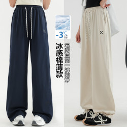 防蚊褲女童夏薄款褲子2025新款青少年寬松直筒濶腿褲女大童運動褲