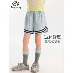 半度閒女童夏裝運動短褲夏季薄款2025新款兒童夏季彈力跑步三分褲