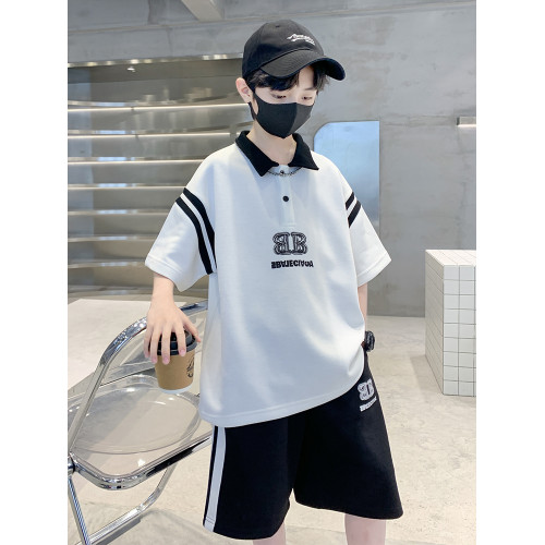 男童夏套裝夏裝2025新款兒童夏季短袖Polo衫兩件套中大童夏款衣服