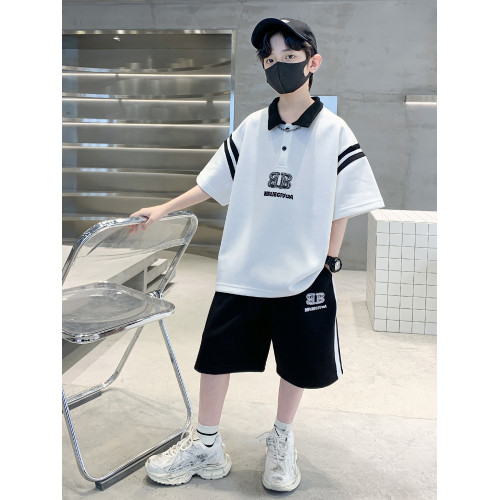 男童夏套裝夏裝2025新款兒童夏季短袖Polo衫兩件套中大童夏款衣服