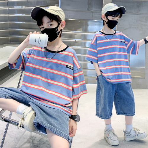 男童裝夏季套裝中大童裝酷帥衣服2025新款短袖T恤兒童夏裝男孩潮