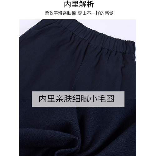 女童純棉藏藍色百褶裙春秋季兒童裙子深藍色半身裙小學生校服短裙