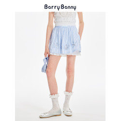 BarryBanny女童海洋褲裙防走光夏季新款兒童清新甜美百搭半身裙