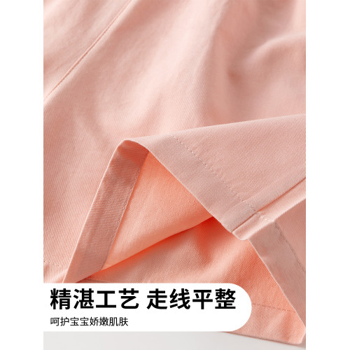 小豬班納女童短褲外穿夏季薄款2025新款夏裝女大童花苞腰五分褲PC