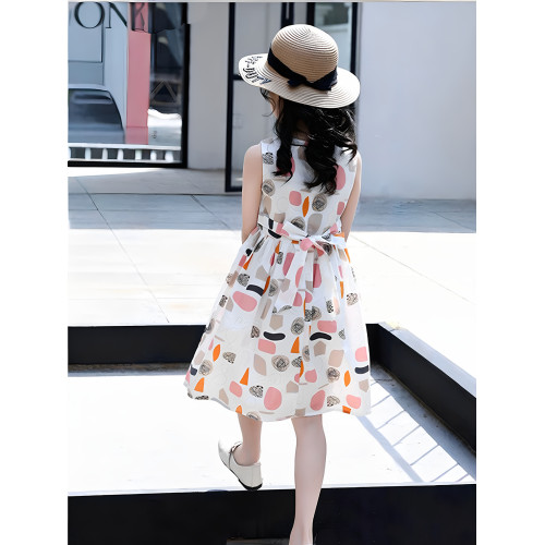 女童連衣裙2025新款兒童夏季裝背心裙碎花薄款公主裙夏季純棉裙子