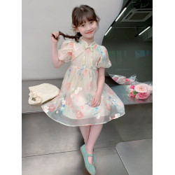 女童連衣裙夏裝2025新款兒童洋氣時髦公主裙女孩夏季裙子大童夏款