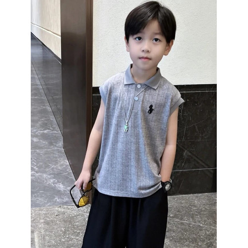 香港BAKUXIA男童夏裝POLO衫套裝2025新款兒童帥氣薄款短袖男孩潮T