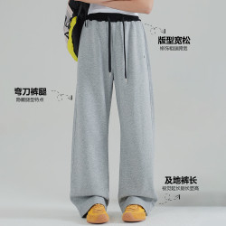 褲子女童夏薄款彎刀褲2025新款初中生寬松運動褲休閒褲女大童褲子