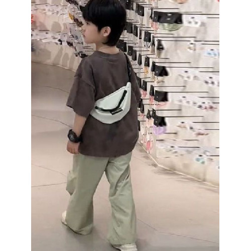 男童夏季短袖套裝2025新款洋氣夏裝薄款時髦中大兒童酷帥長褲夏款