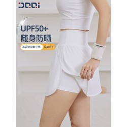 的確奇假兩件運動褲裙女防走光薄款速乾瑜伽健身褲訓練網球短裙夏