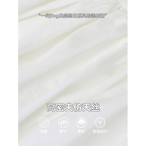 女童泡泡袖連衣裙2025夏裝新款女大童韓版白色洋氣公主裙兒童裙子