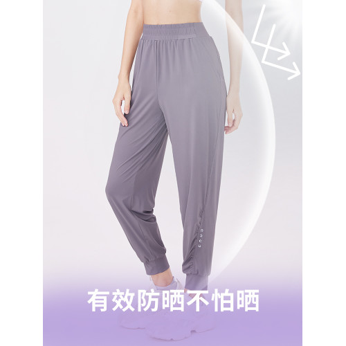 JSC運動休閒寬松褲防曬抗紫外線抗UV50+遮肉涼感乾爽跑步運動褲女