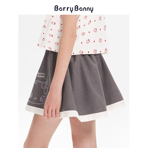BarryBanny女大童半身裙2025夏季薄款新款兒童短裙女孩防走光裙子