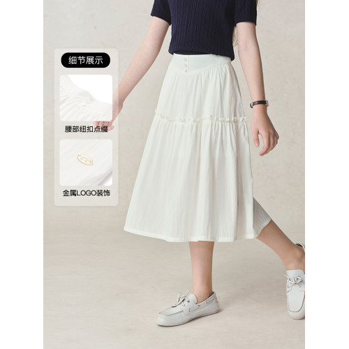 eland kids衣戀童裝女童半身裙2025年夏學院畢業芭蕾風兒童裙子
