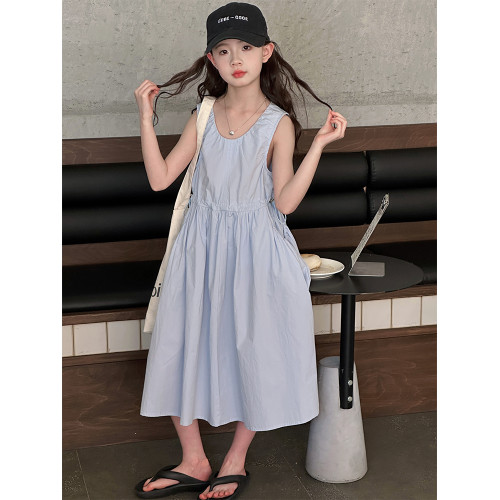 女童連衣裙2025夏季新款兒童背心裙小女孩棉布裙子洋氣時髦童裝裙