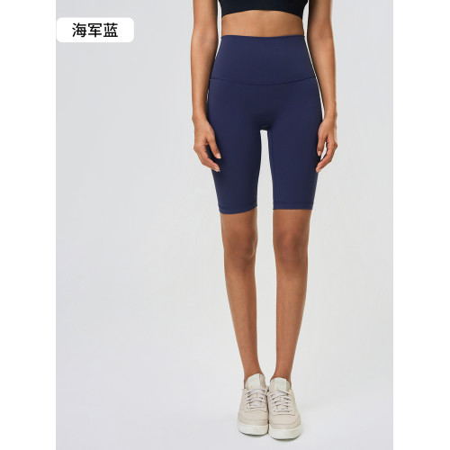 lu同款瑜伽五分褲女夏薄款外穿高腰提臀裸感塑形戶外健身運動褲