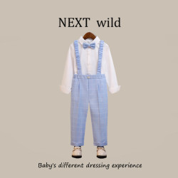 英國NEXT  wild兒童禮服春秋男童襯衫背帶褲套裝花童主持人演出服