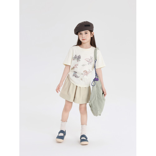 喬伊思童裝夏裝上新女童洋氣褲子2025夏季新款兒童百搭休閒短褲