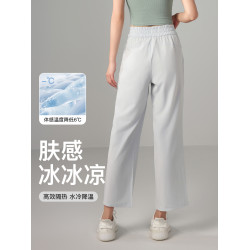 夏季速乾運動褲女寬松顯瘦直筒跑步訓練普拉提透氣瑜伽休閒健身褲