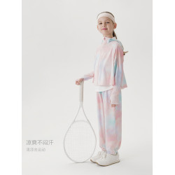[涼感防曬]馬克珍妮女童透氣鬭篷防曬衣兒童薄外套親子夏裝240365