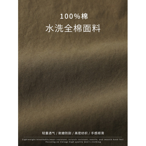 夏季薄款純棉日式濶腿褲男無性別穿搭雙褶皺寬松直筒卷邊休閒長褲