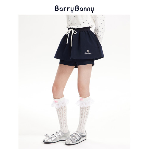 BarryBanny女童花苞褲裙2025夏季新款兒童復古芭蕾裙假兩件半身裙