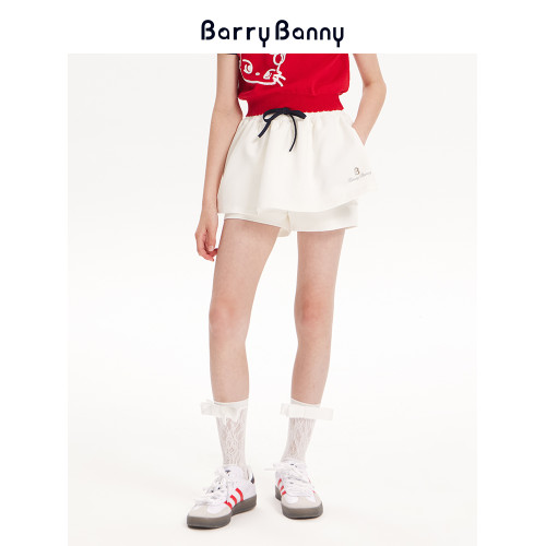 BarryBanny女童花苞褲裙2025夏季新款兒童復古芭蕾裙假兩件半身裙