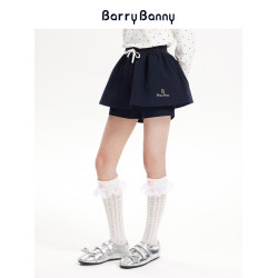 BarryBanny女童花苞褲裙2025新款夏季復古芭蕾裙兒童假兩件半身裙