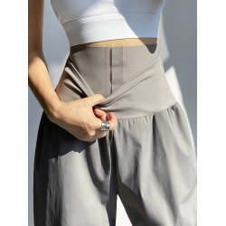 IuIu yogo速乾瑜伽褲女跑步訓練高腰收腹健身褲高腰束腳運動褲