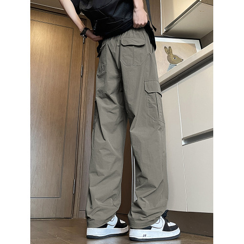 加長款工裝褲110cm夏季男生濶腿褲190高個子薄款速乾衛褲潮115cm