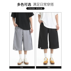 it :5cm/FIVECM薄款七分西裝褲濶腿褲男款2025新款夏直筒寬松短褲