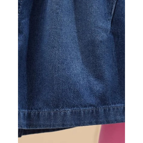 女大童女裝胖女童大碼女孩夏裝薄款2025新款濶腿褲子高腰牛仔短褲